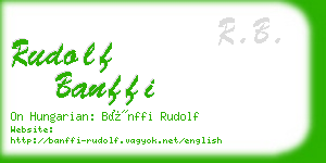 rudolf banffi business card